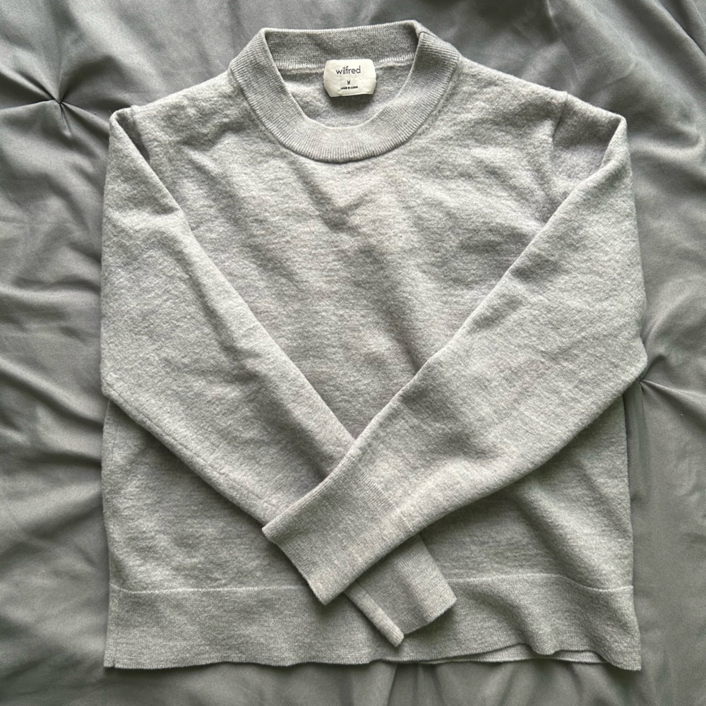 Aritzia wool grey sweater